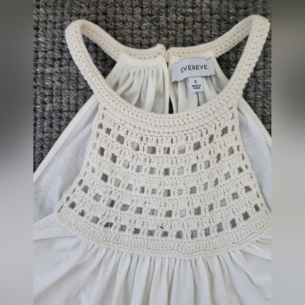 Evereve Joan Crochet Neck Halter Top, Size Small, NWOT - Picture 3 of 8